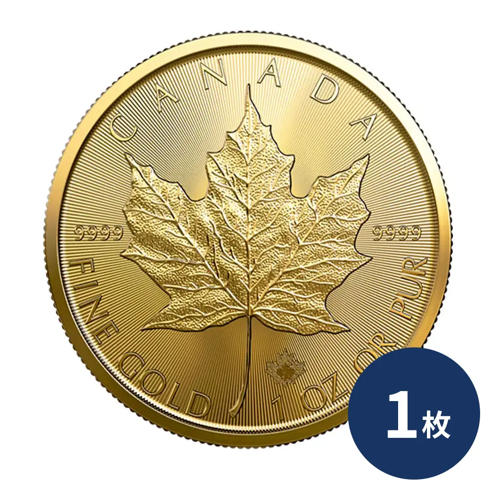 カナダ 2023 メイプルリーフ 50ドル 1オンス 金貨 【1枚】 (コインケース付き)