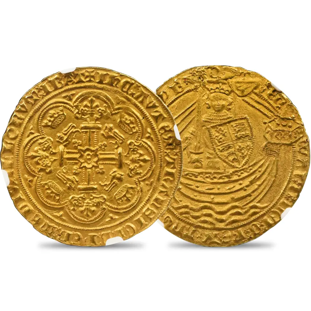 1369-1377 エドワード3世 ノーブル金貨 NGC MS64 S-1517