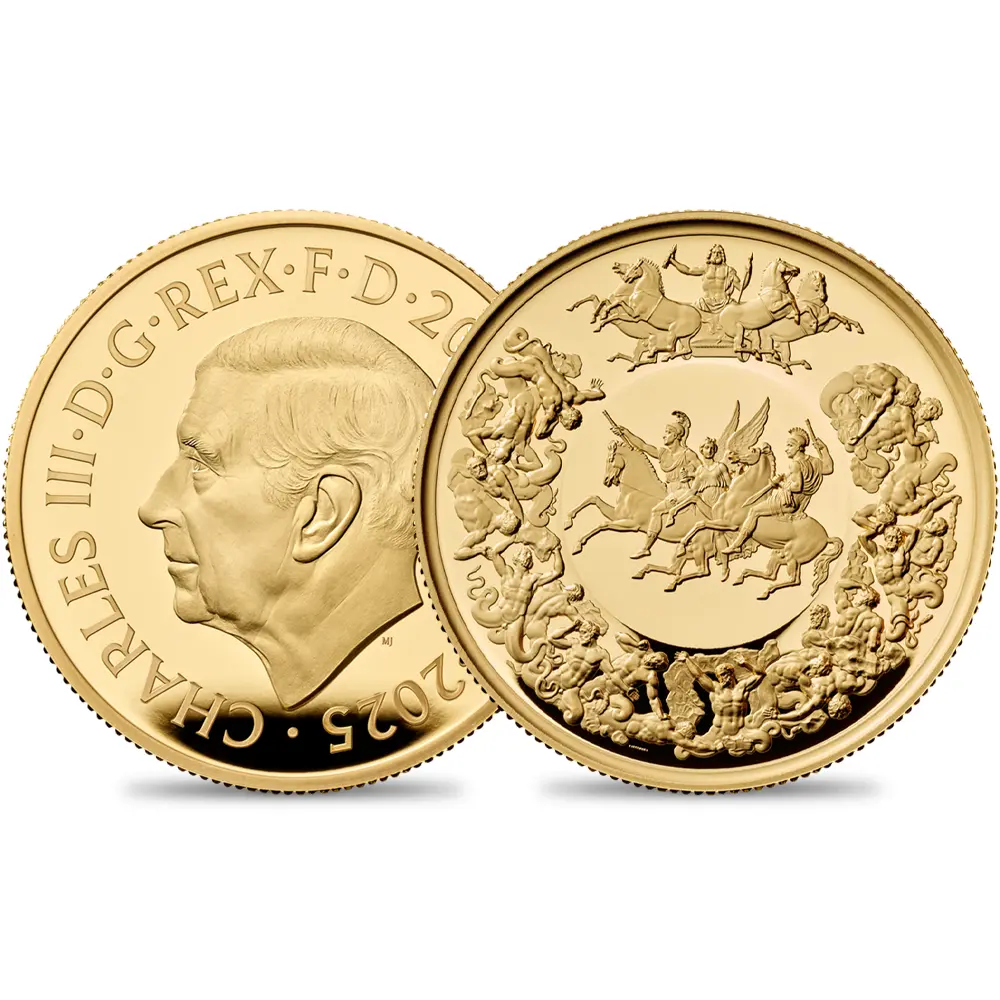 2025 チャールズ3世 ワーテルロー・メダル - 勝利  200ポンド2オンスプルーフ金貨 未鑑定 箱付き【ご予約承り品】