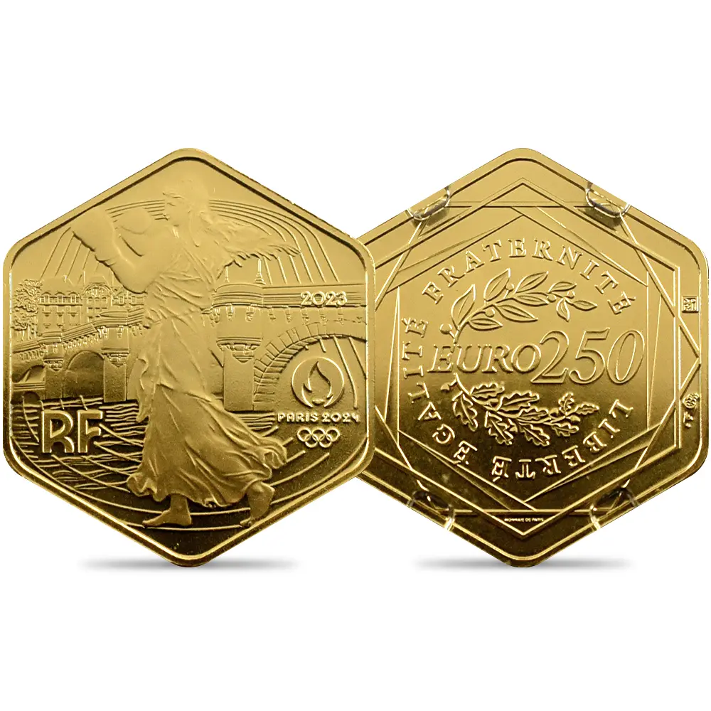 フランス 2023 パリオリンピック 250ユーロ 3グラム金貨 未鑑定 箱付き