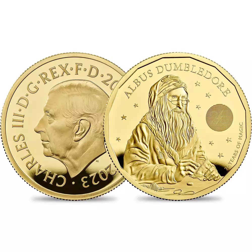 2023 チャールズ3世 ハリー・ポッターシリーズ 第3弾 ダンブルドア教授 出版25周年記念 200ポンド2オンスプルーフ金貨 未鑑定 箱付き【ご予約承り品】