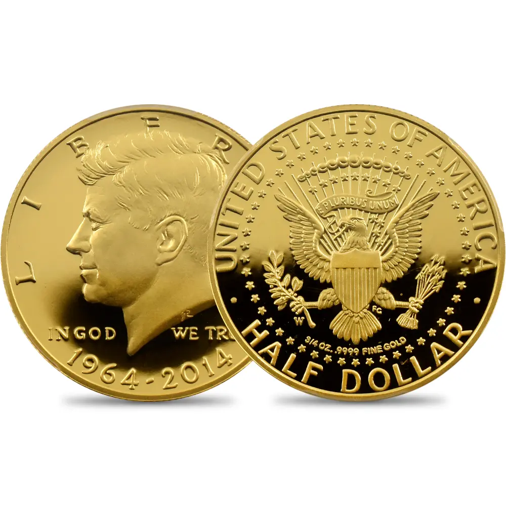 アメリカ 2014-W ジョン・F・ケネディ 没後50周年記念 50セント 3/4オンス金貨 ファーストストライク PCGS PR70DC