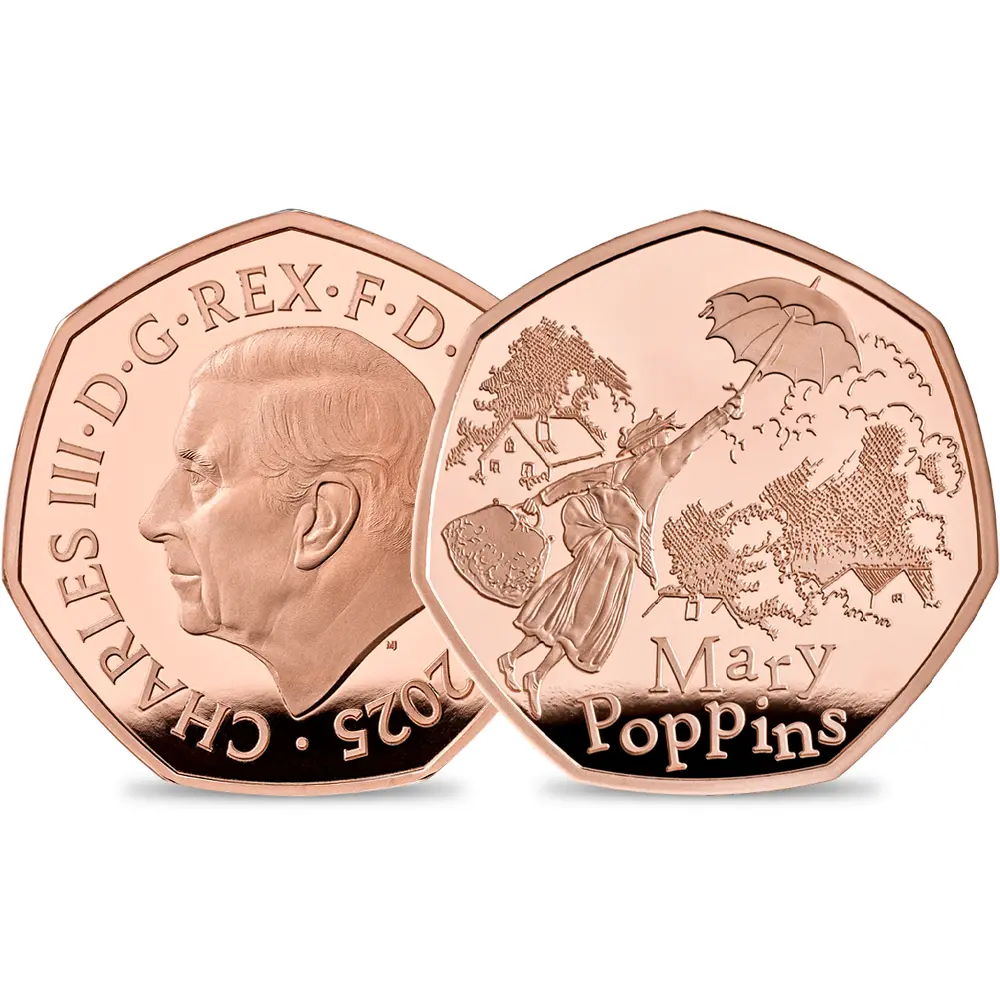 2025 チャールズ3世 メリー・ポピンズ 50ペンスプルーフ金貨 未鑑定 箱付き【ご予約承り品】