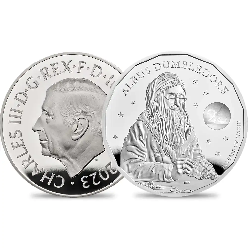 2023 チャールズ3世 ハリー・ポッターシリーズ 第3弾 ダンブルドア教授 出版25周年記念 10ポンド5オンスプルーフ銀貨 未鑑定 箱付き【ご予約承り品】