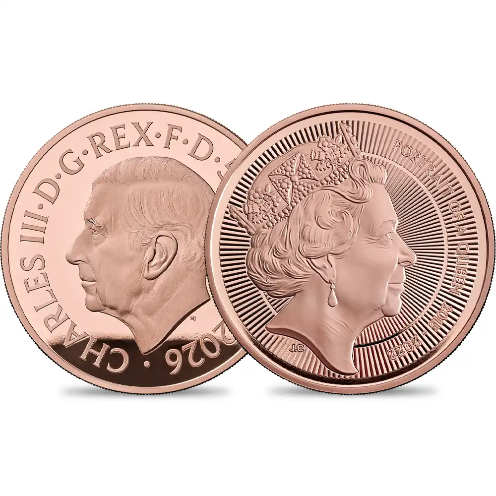 イギリス 2026 チャールズ3世 エリザベス2世のコイン肖像シリーズ 第五弾 5ポンドプルーフ金貨 未鑑定 箱付き【ご予約承り品】