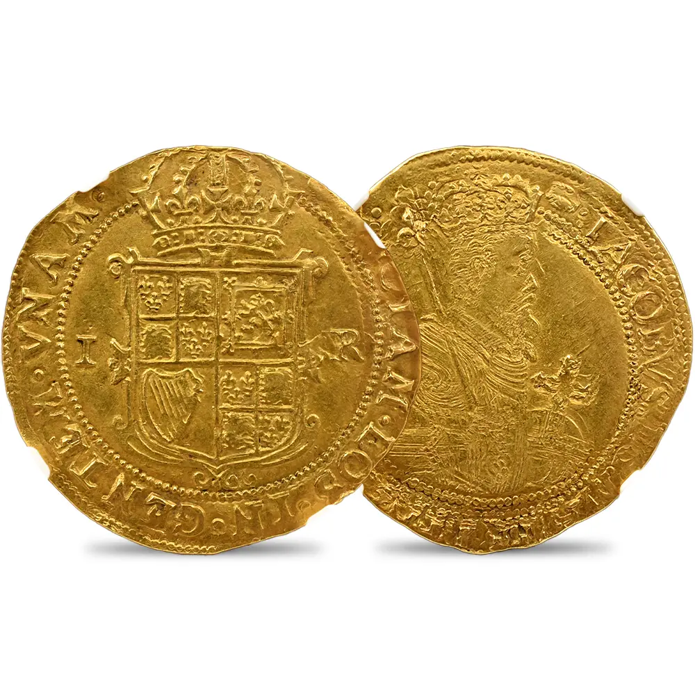 1615-1616 ジェームズ1世 ユナイト金貨 NGC AU58 S-2620