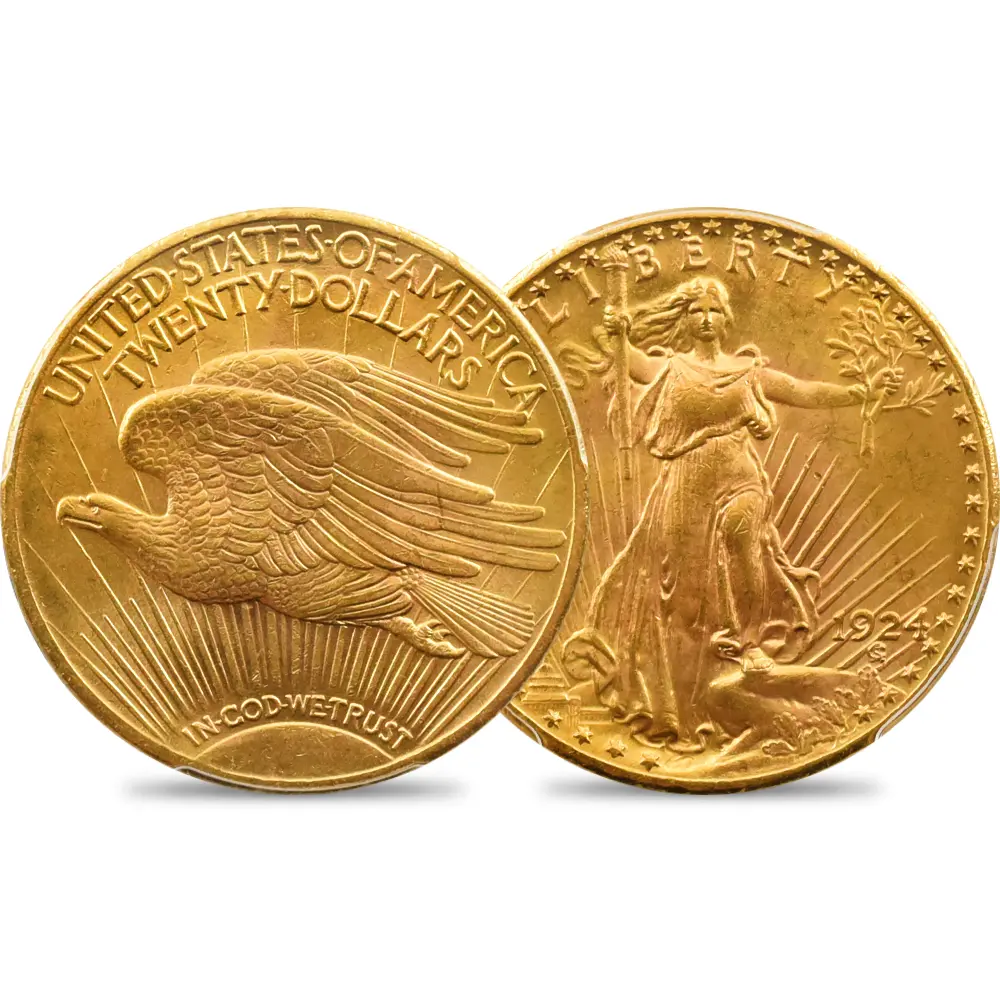 アメリカ 1924 ダブルイーグル 20ドル金貨 PCGS MS64
