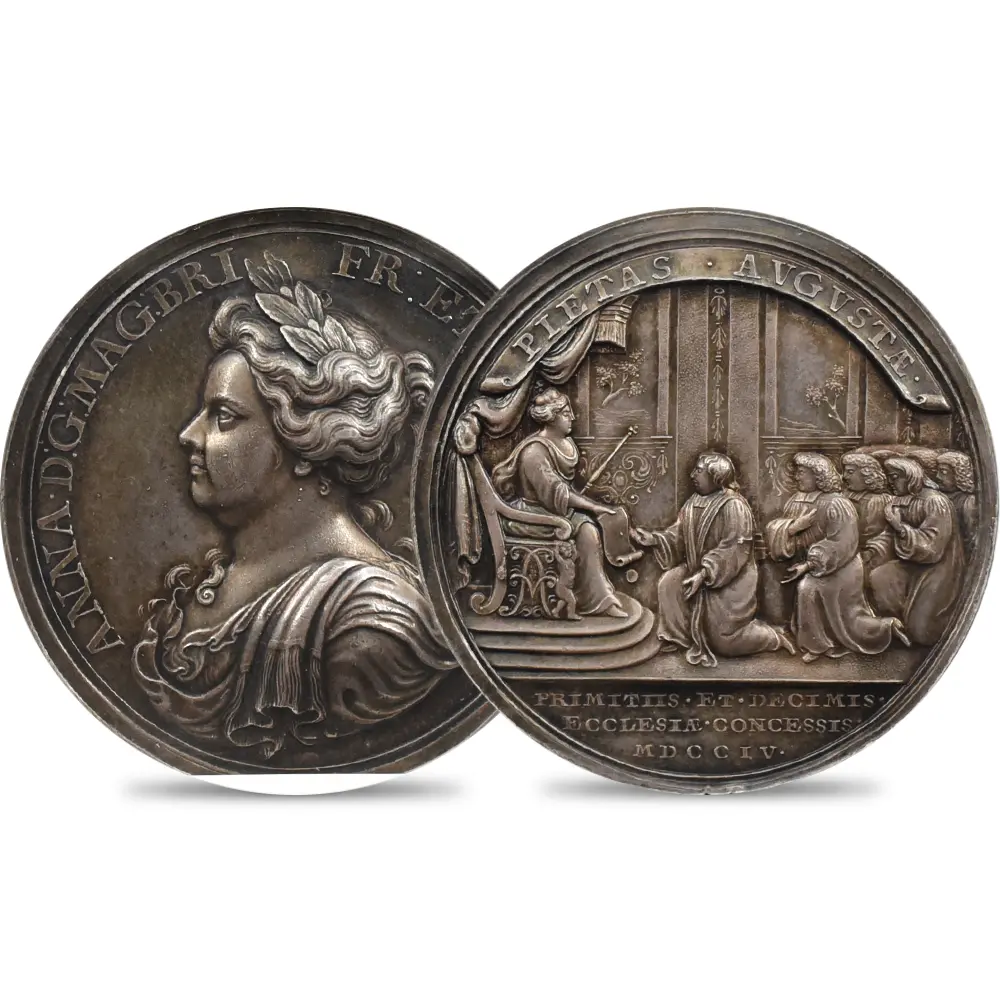 1704 アン女王 報奨金 銀メダル NGC MS63 MI-251-43