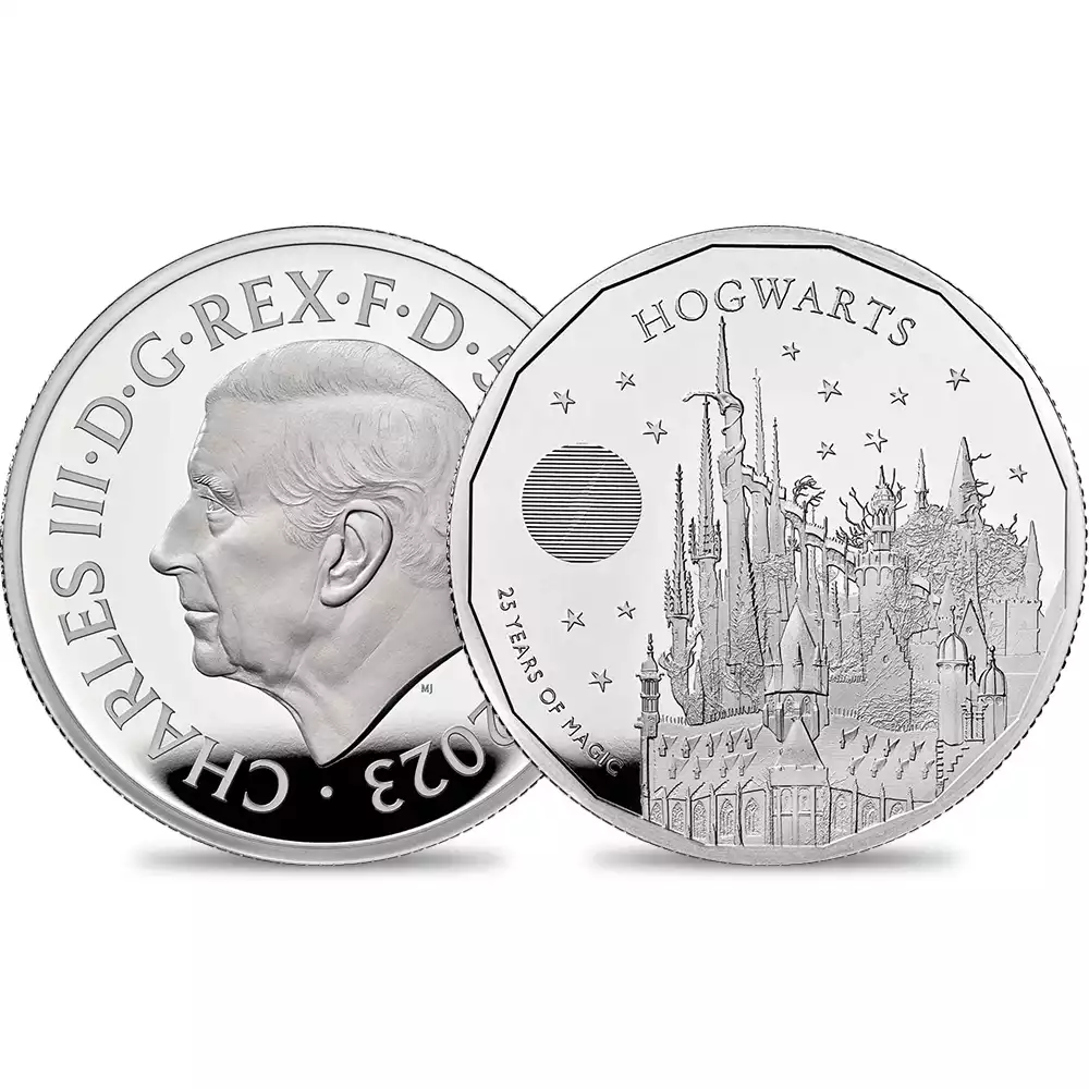 2023 チャールズ3世 ハリー・ポッターシリーズ 第4弾 ホグワーツ魔法魔術学校 出版25周年記念 5ポンド2オンスプルーフ銀貨 未鑑定 箱付き【ご予約承り品】