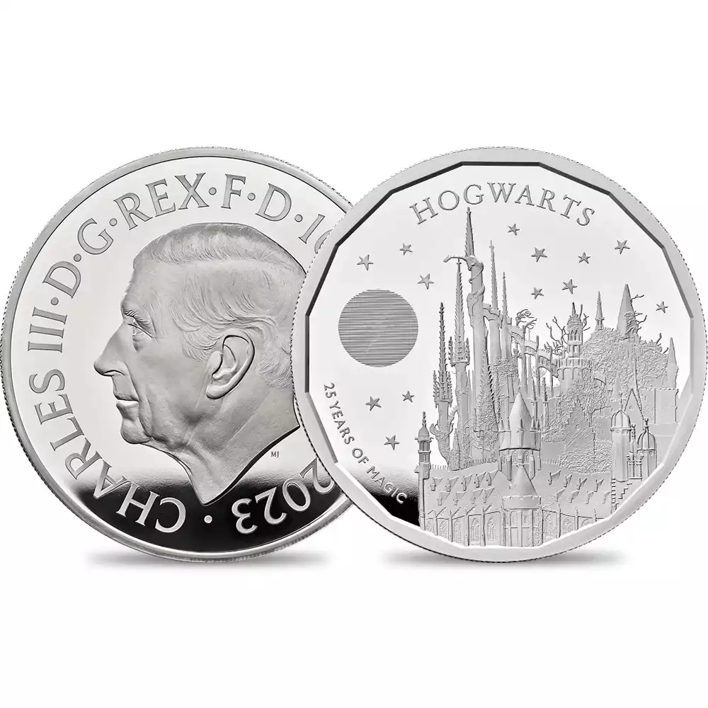 2023 チャールズ3世 ハリー・ポッターシリーズ 第4弾 ホグワーツ魔法魔術学校 出版25周年記念 10ポンド5オンスプルーフ銀貨 未鑑定 箱付き【ご予約承り品】