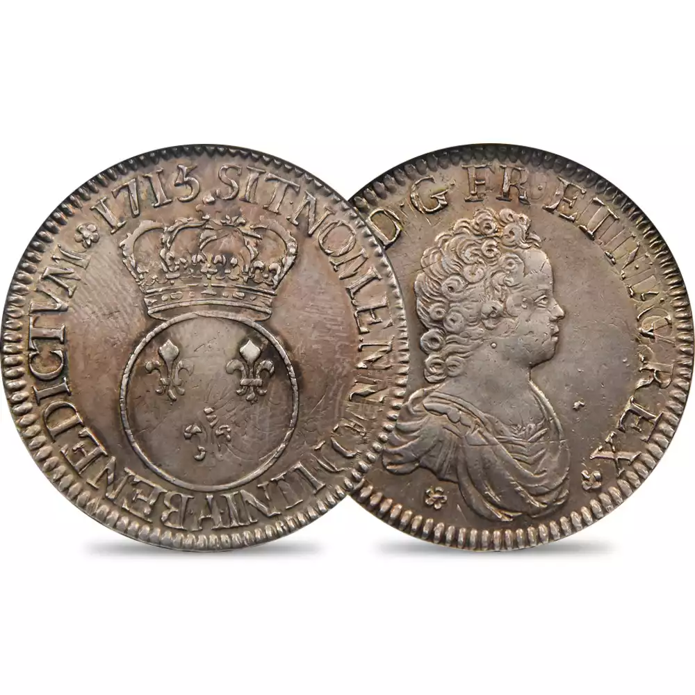 フランス 1715A ルイ15世 エキュー銀貨 NGC AU53 DAV-1326