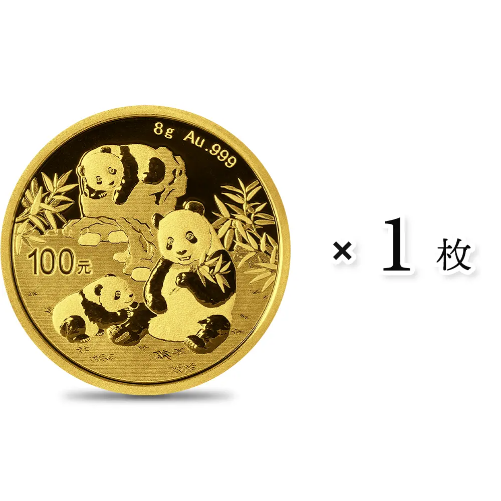 中国 2025 パンダ 100元 8グラム 金貨 【1枚】