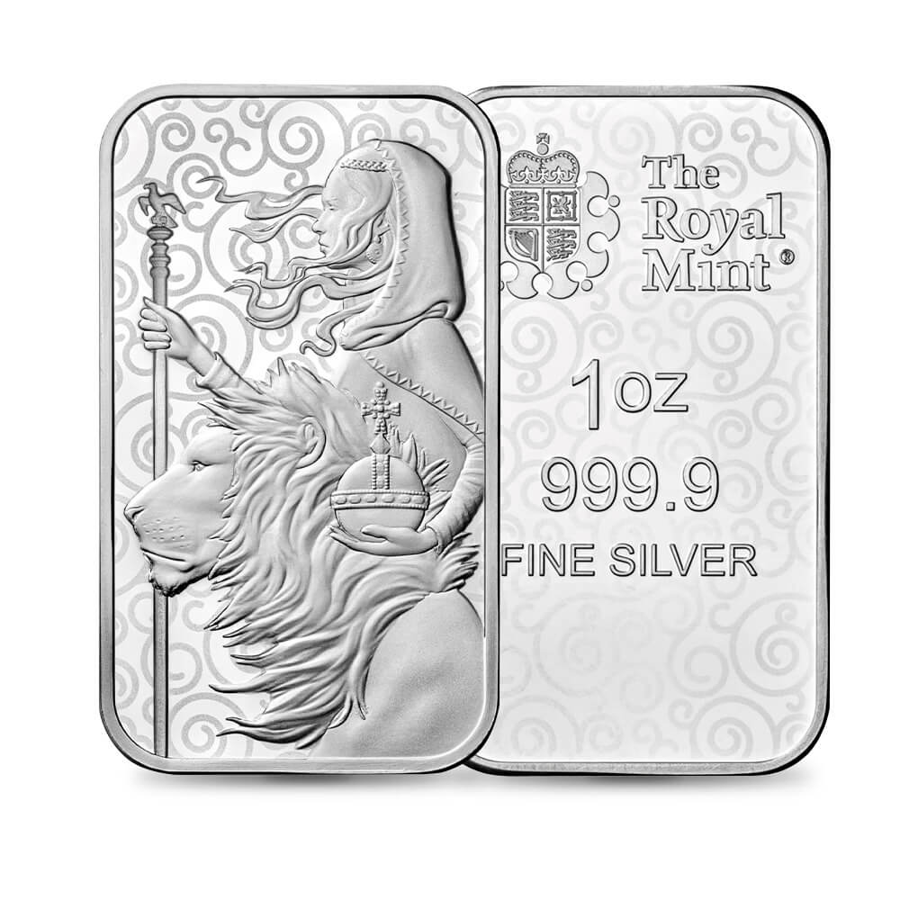 イギリス 2021 ウナとライオン 銀の延べ板 1オンス【10本】