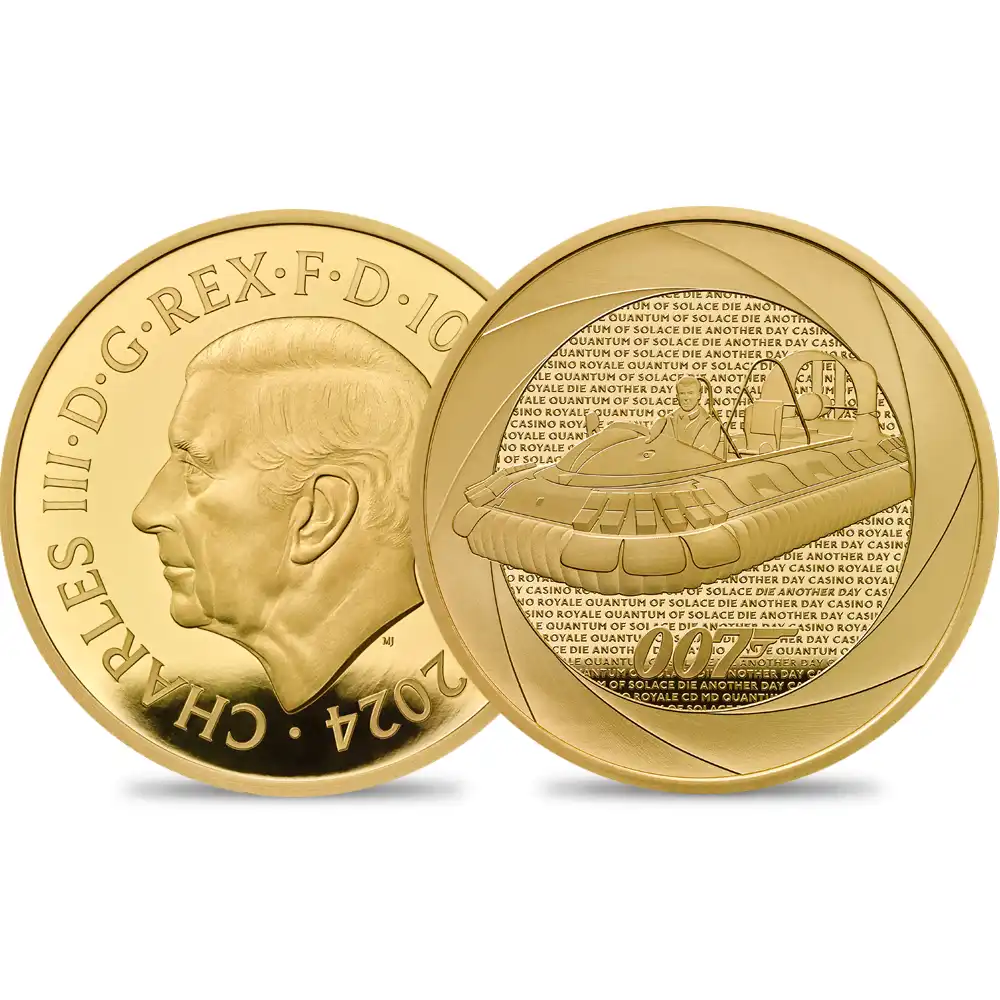 2024 チャールズ3世 「007の60年」ボンド映画記念シリーズ第5弾 「2000年代」 100ポンド 1オンスプルーフ金貨 未鑑定 箱付き【ご予約承り品】