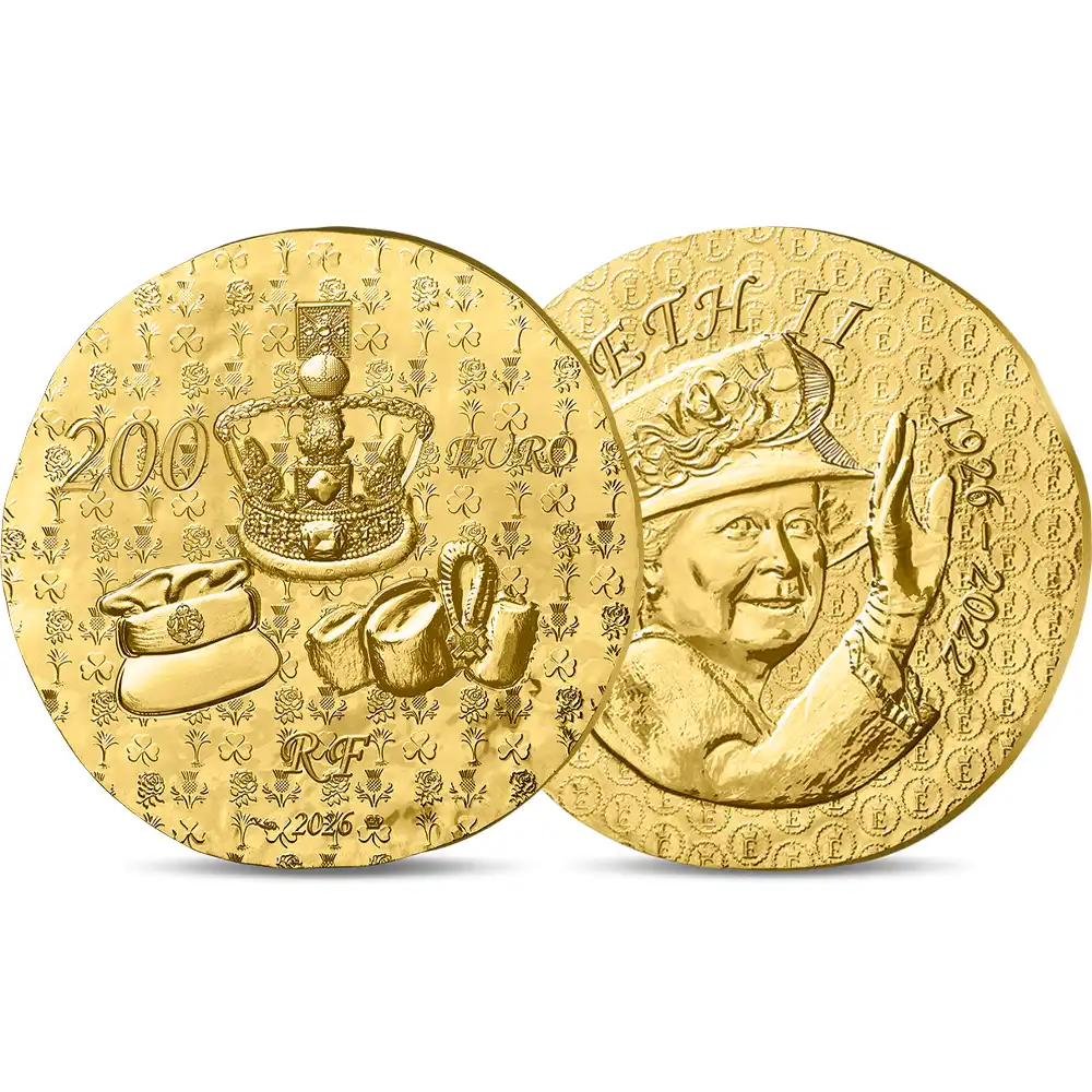 【鑑定オプション付き】フランス 2026 エリザベス2世生誕100周年記念 200ユーロ1オンス 金貨 特別仕様 未鑑定 箱付き【ご予約承り品・納期約6か月】