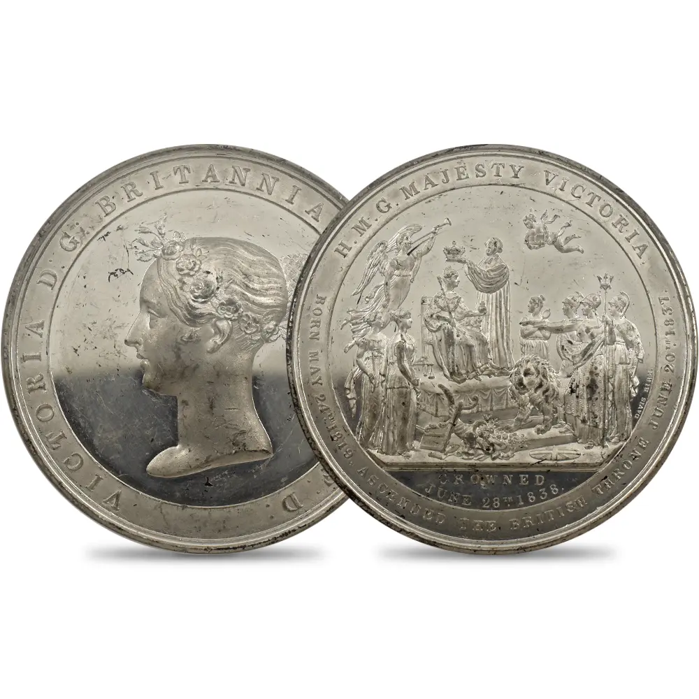 1838 ヴィクトリア女王 戴冠記念 錫メダル NGC MS61DPL BHM1807