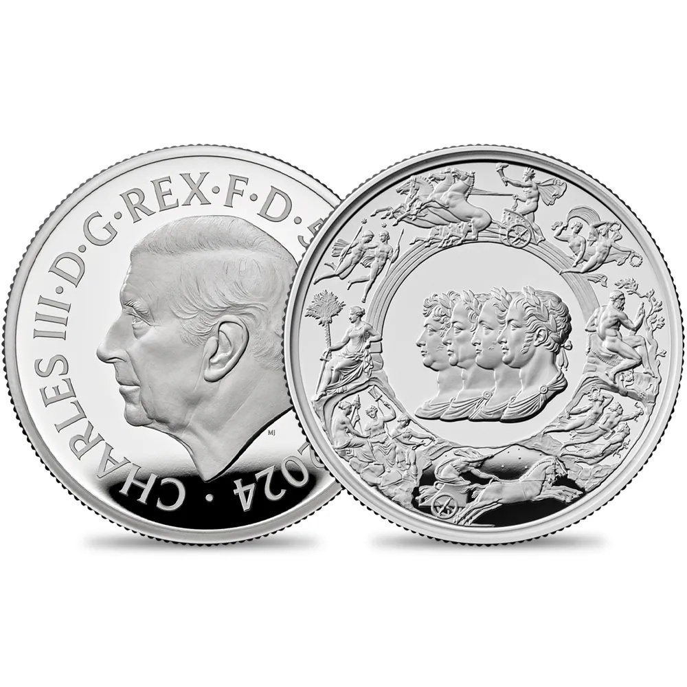 2024 チャールズ3世 ワーテルロー・メダル - 連合国代表 10ポンド10オンスプルーフ銀貨 未鑑定 箱付き【ご予約承り品】