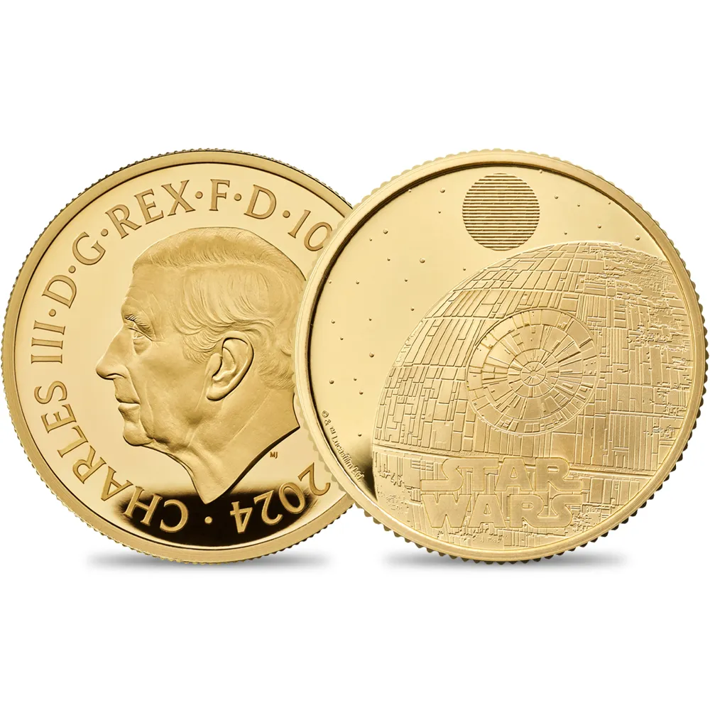 2024 チャールズ3世 スター・ウォーズコレクションⅡ第4弾 デス・スター 100ポンド1オンスプルーフ金貨 未鑑定 箱付き【ご予約承り品】