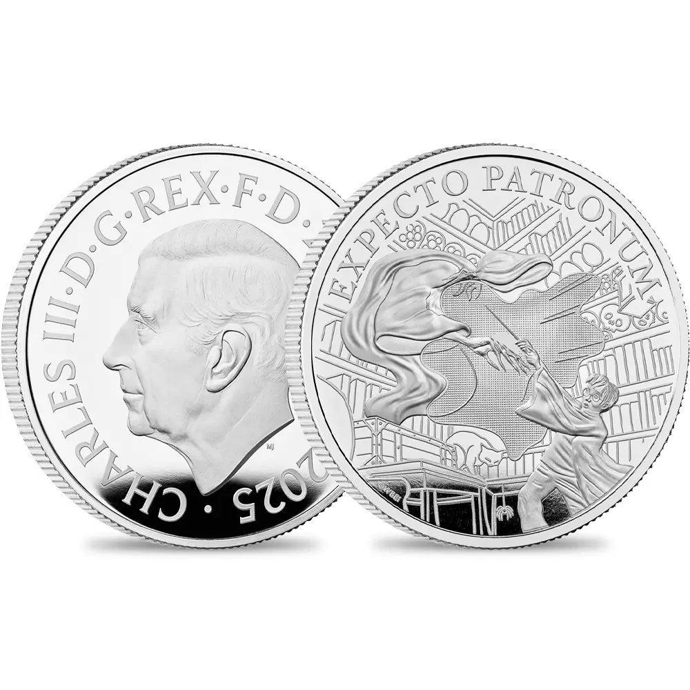 2025 チャールズ3世 ハリー・ポッター 守護霊「パトローナス」 2ポンド1オンスプルーフ銀貨 未鑑定 箱付き【ご予約承り品】