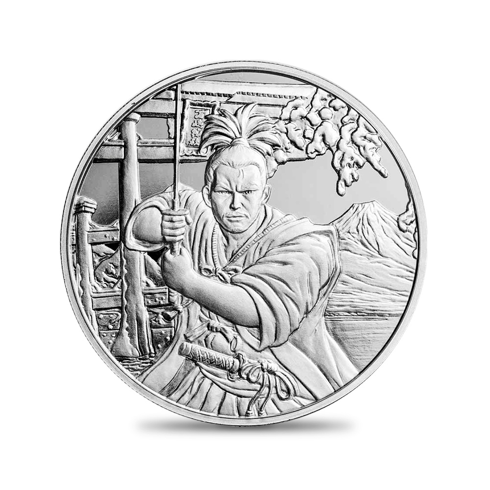 フィジー 2022 古代の戦士シリーズ 第一弾 侍 50セント 1オンス 銀貨
