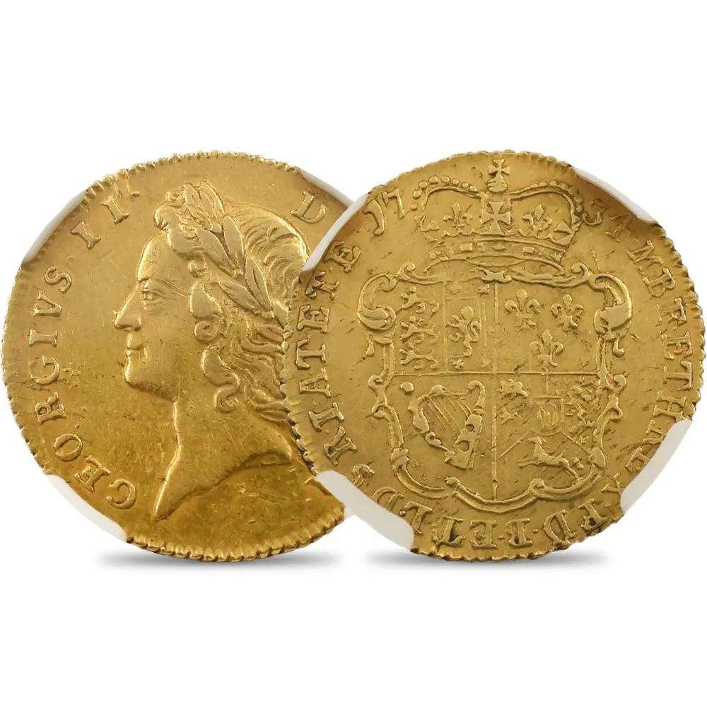 1734 ジョージ2世 1/2ギニー金貨 NGC AU53