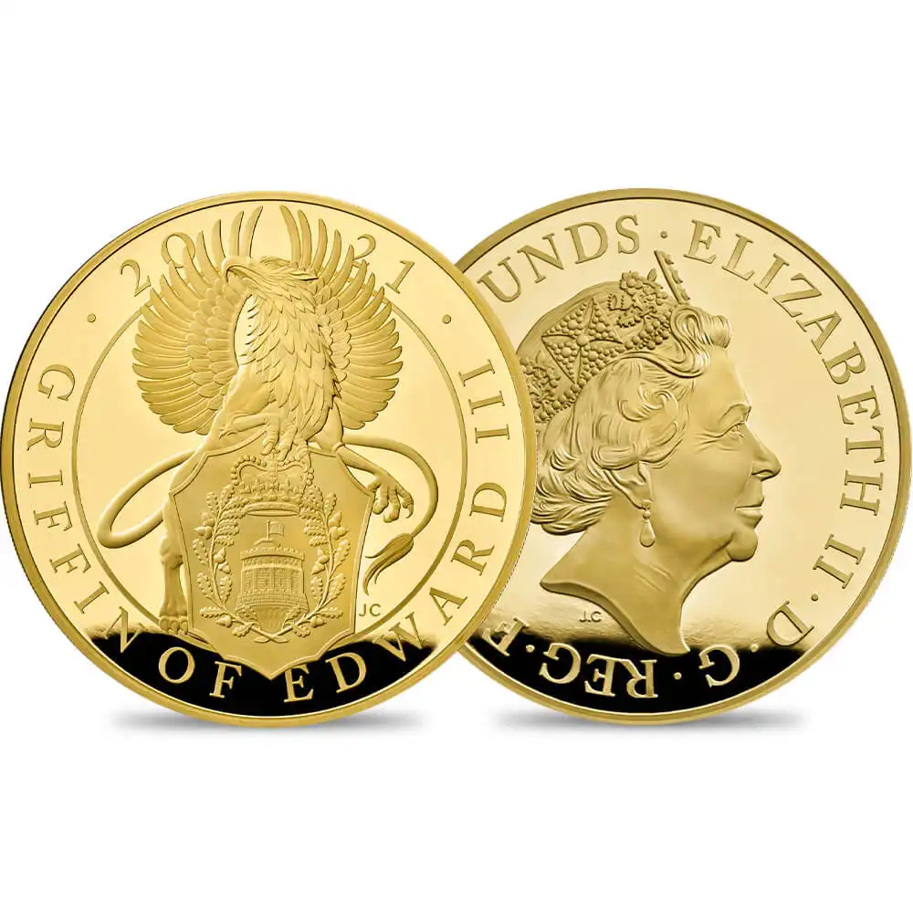 2021 クイーンズビースト エドワード３世のグリフィン 1キロ金貨 箱付き【予約承り品】