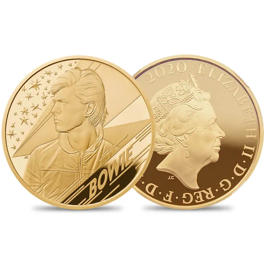 2020 エリザベス2世 ミュージックレジェンド第3弾 デヴィッド・ボウイ 200ポンド2オンスプルーフ金貨 未鑑定 【ご予約承り品】