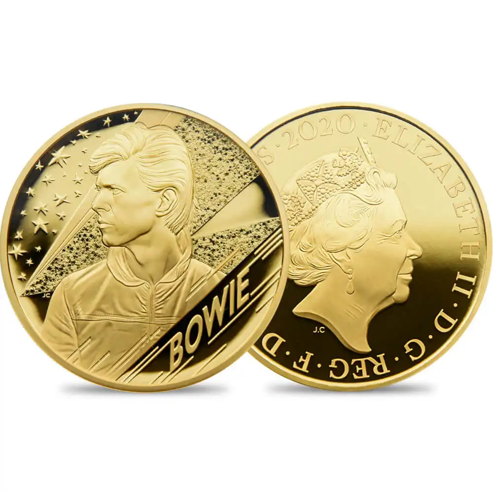 2020 エリザベス2世 ミュージックレジェンド第3弾 デヴィッド・ボウイ 500ポンド5オンスプルーフ金貨 未鑑定 箱付き【ご予約承り品】