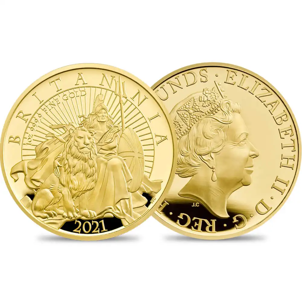 2021 エリザベス2世 ブリタニア 100ポンド1オンスプルーフ金貨 未鑑定 【ご予約承り品】