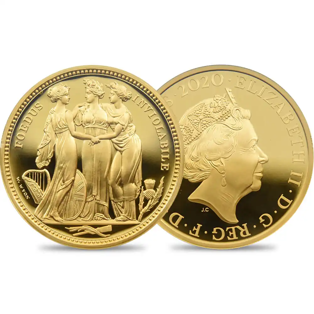 2020 エリザベス2世 スリーグレーセス 500ポンド5オンス金貨 ロイヤルミント発行 発行即日鑑定品 NGC PF70UC 箱付き