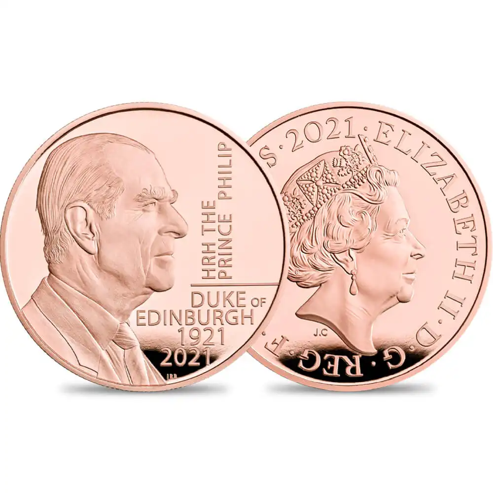 2021 エリザベス2世 フィリップ殿下追悼記念 5ポンドプルーフ金貨 ロイヤルミント発行 未鑑定 発行枚数560枚【ご予約承り品】