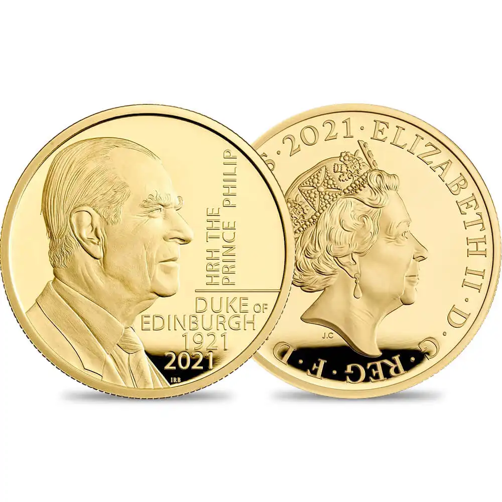 2021 エリザベス2世 フィリップ殿下追悼記念 200ポンド2オンスプルーフ金貨 ロイヤルミント発行  未鑑定 発行枚数306枚 箱付き【ご予約承り品】