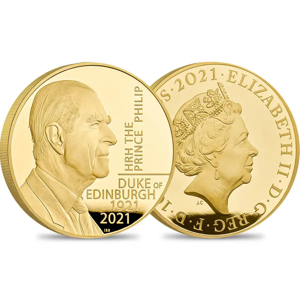 2021 エリザベス2世 フィリップ殿下追悼記念 1000ポンド1キロプルーフ金貨 ロイヤルミント発行  未鑑定 発行枚数12枚 箱付き【ご予約承り品】