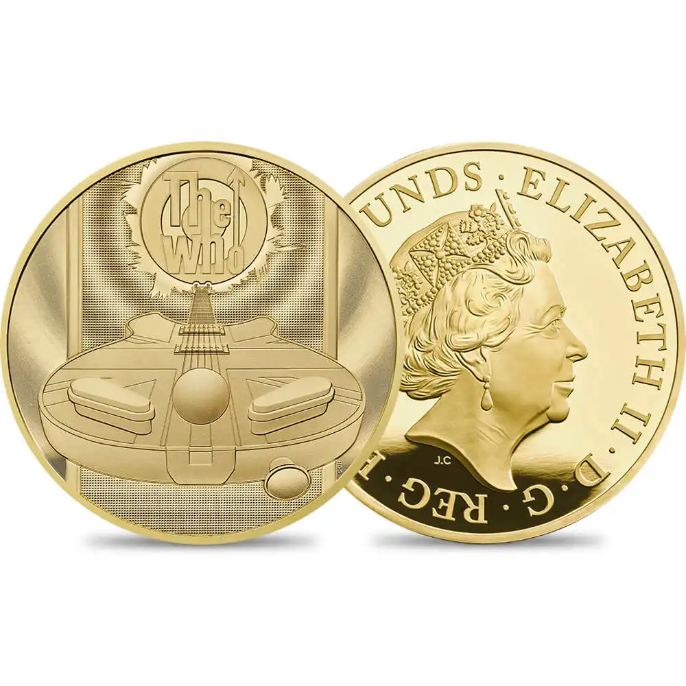2021 エリザベス2世 ミュージックレジェンド第4弾 プレミアムThe Who 500ポンド5オンスプルーフ金貨 未鑑定【ご予約承り品】