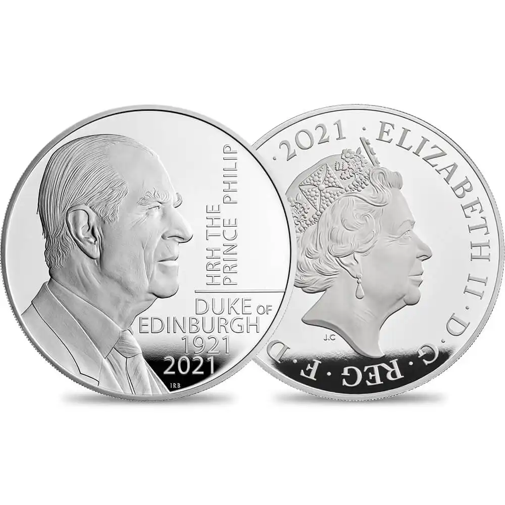 2021 エリザベス2世 フィリップ殿下追悼記念  10ポンド10オンスプルーフ銀貨 ロイヤルミント発行  未鑑定 発行枚数156枚 箱付き【ご予約承り品】
