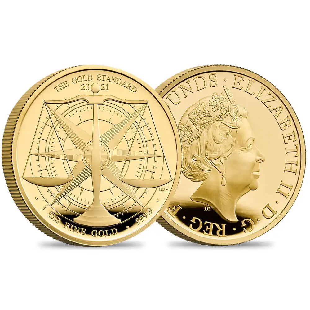 2021 エリザベス2世 金本位制制定200周年記念 100ポンド1オンスプルーフ金貨 未鑑定 箱付き【ご予約承り品】