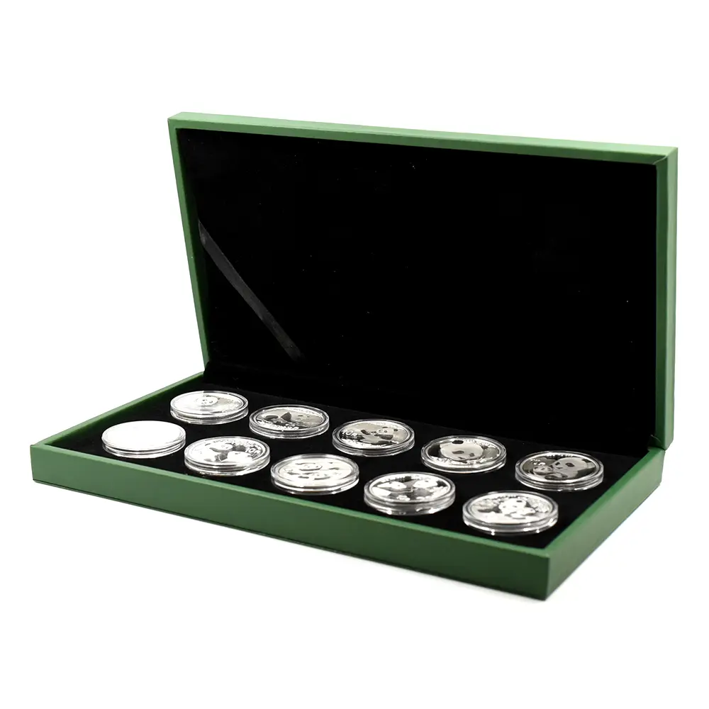 中国 2016-2025 パンダ 10元 30g 銀貨10枚セット 箱付き