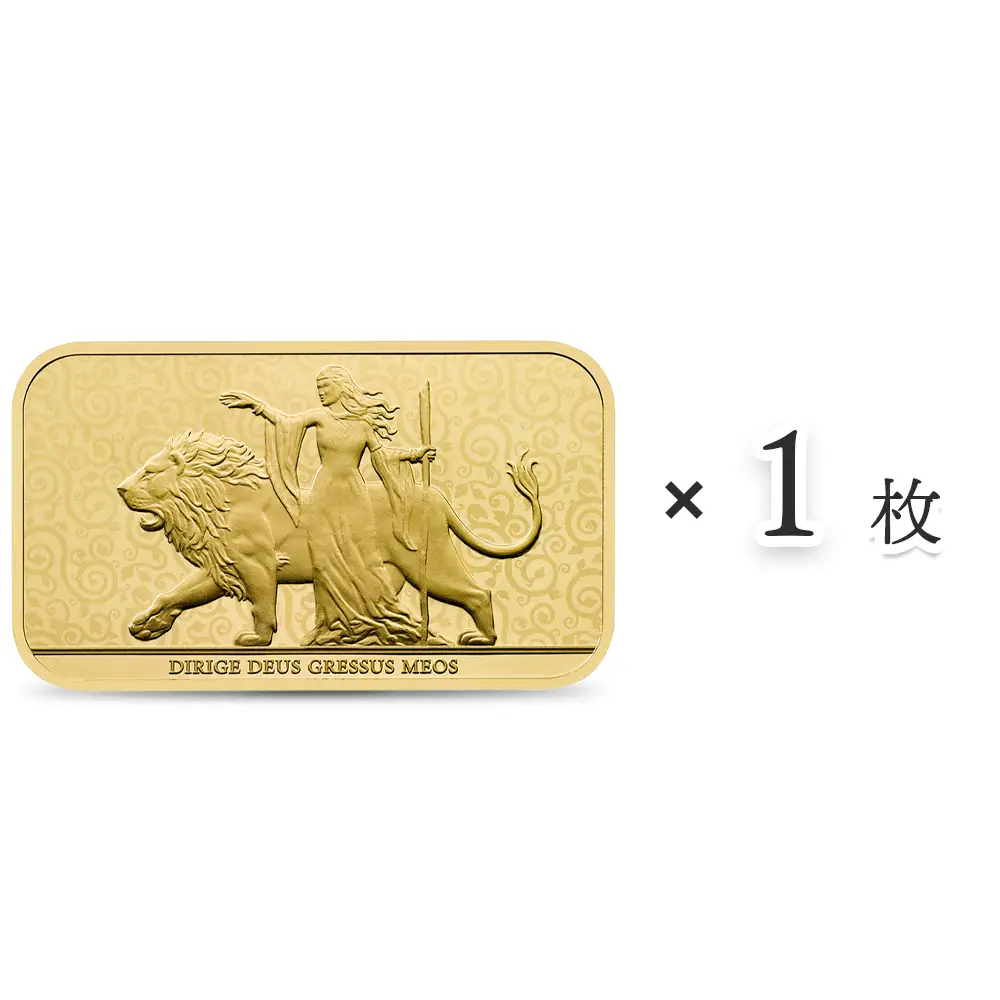 【10/12限定商品】 イギリス 2024 ウナとライオン 金の延べ板 1オンス ゴールドバー【1本】（ブリスターパック付き）