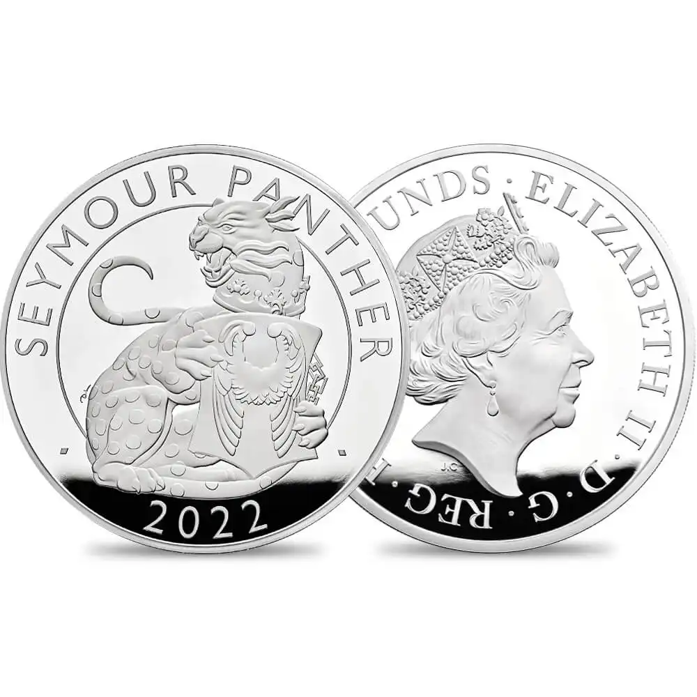 2022 エリザベス2世 ロイヤルテューダービースト シーモアの豹 500ポンド1キロプルーフ銀貨 未鑑定 箱付き【ご予約承り品】