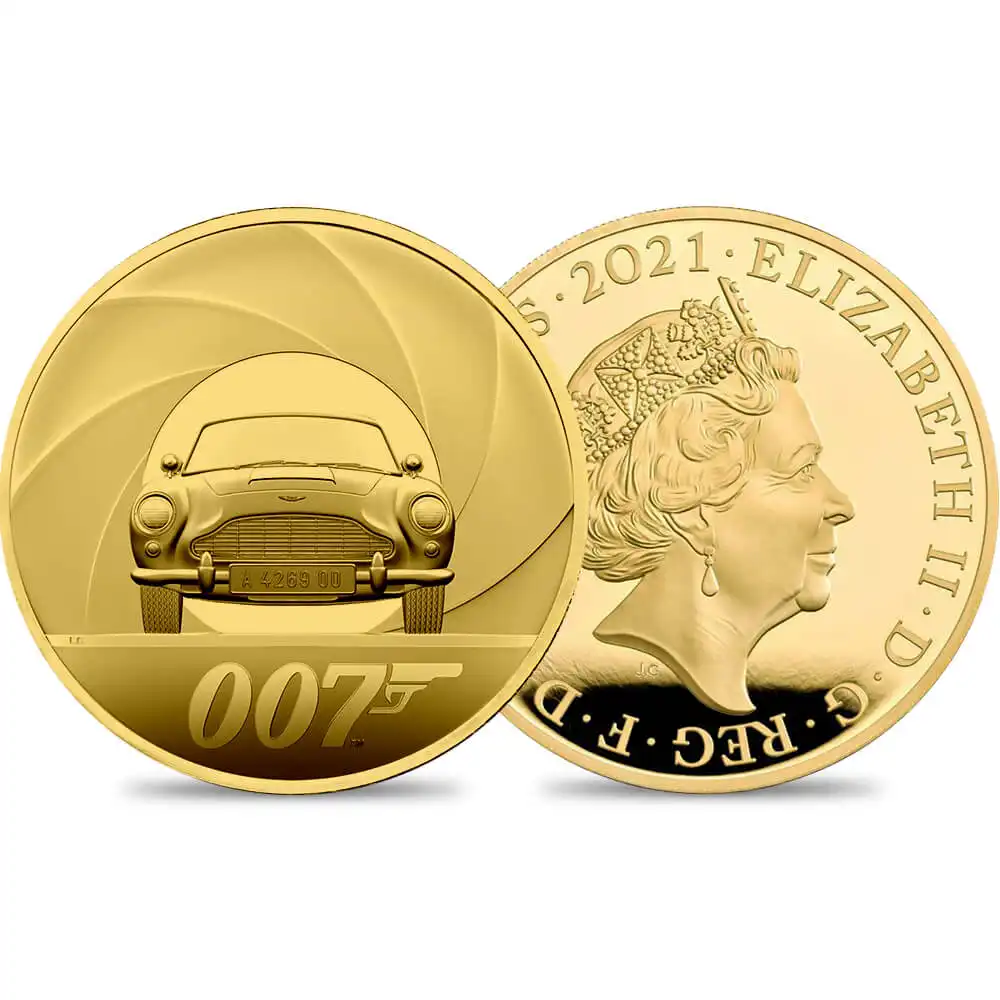 2021 エリザベス2世 ジェームズ・ボンド 「007」最新作バージョン 500ポンド10オンスプルーフ金貨 未鑑定【ご予約承り品】
