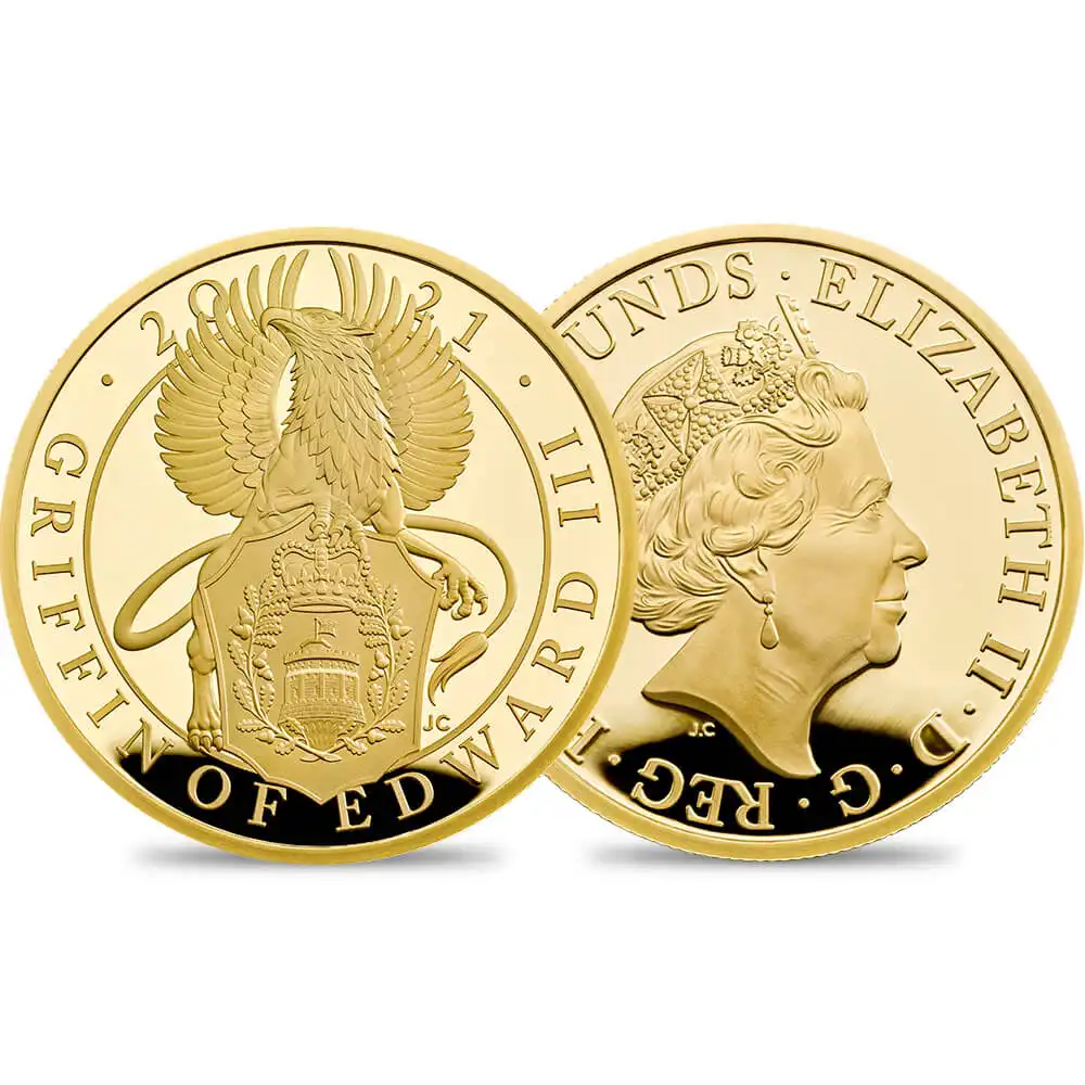 2021 クイーンズビースト エドワード３世のグリフィン 1オンス金貨 箱付き【予約承り品】