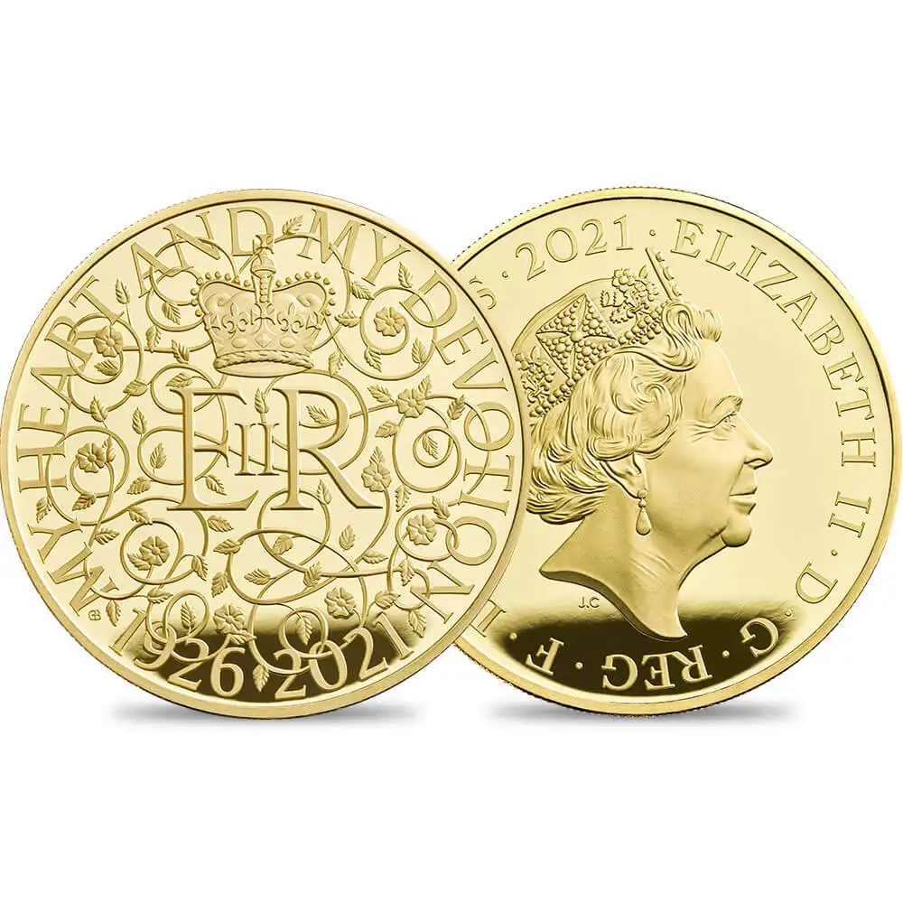 2021 エリザベス女王 生誕95周年記念 10ポンド5オンスプルーフ金貨  未鑑定 160枚発行 箱付き【ご予約承り品】