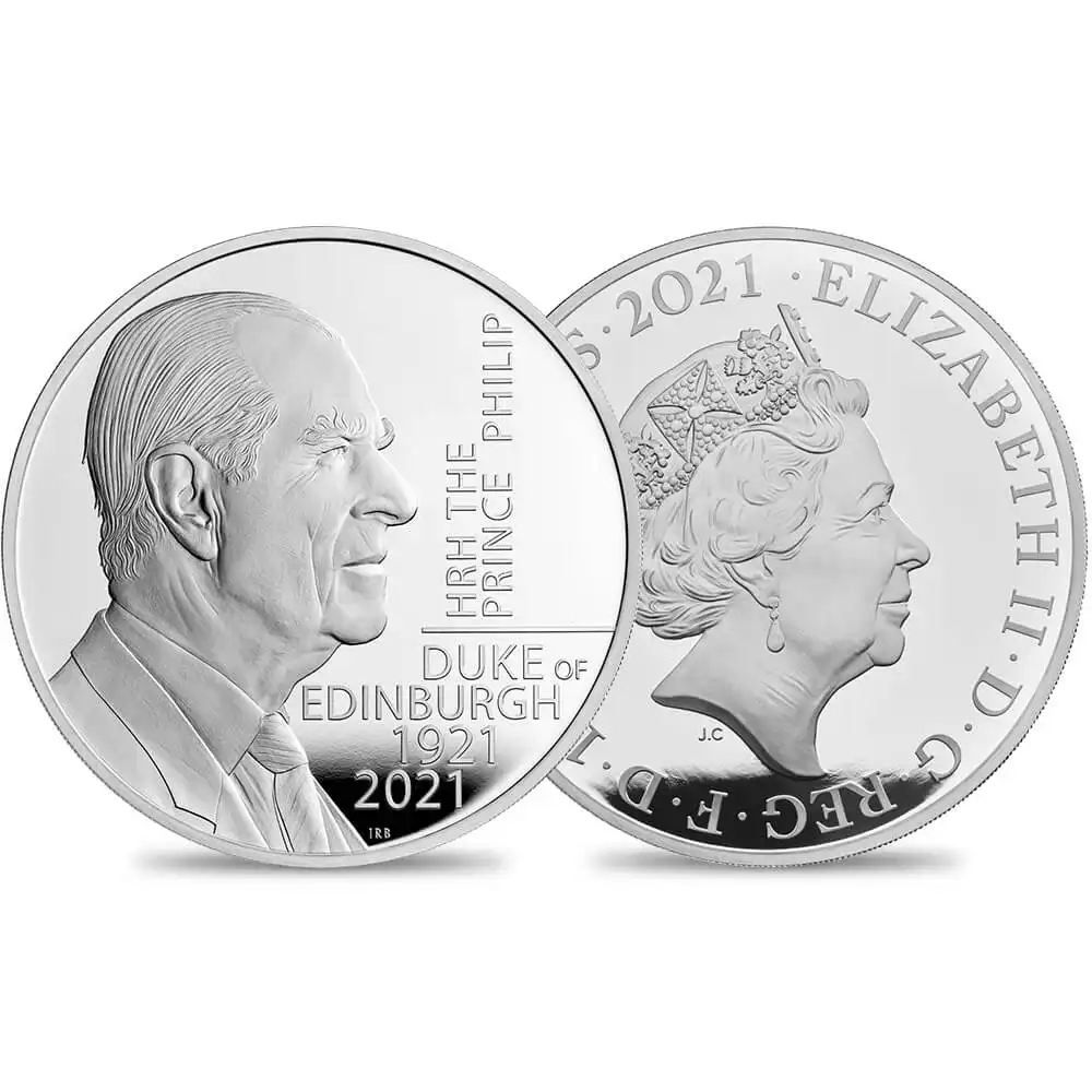 2021 エリザベス2世 フィリップ殿下追悼記念  1000ポンド2キロプルーフ銀貨 ロイヤルミント発行  未鑑定 発行枚数51枚 箱付き【ご予約承り品】