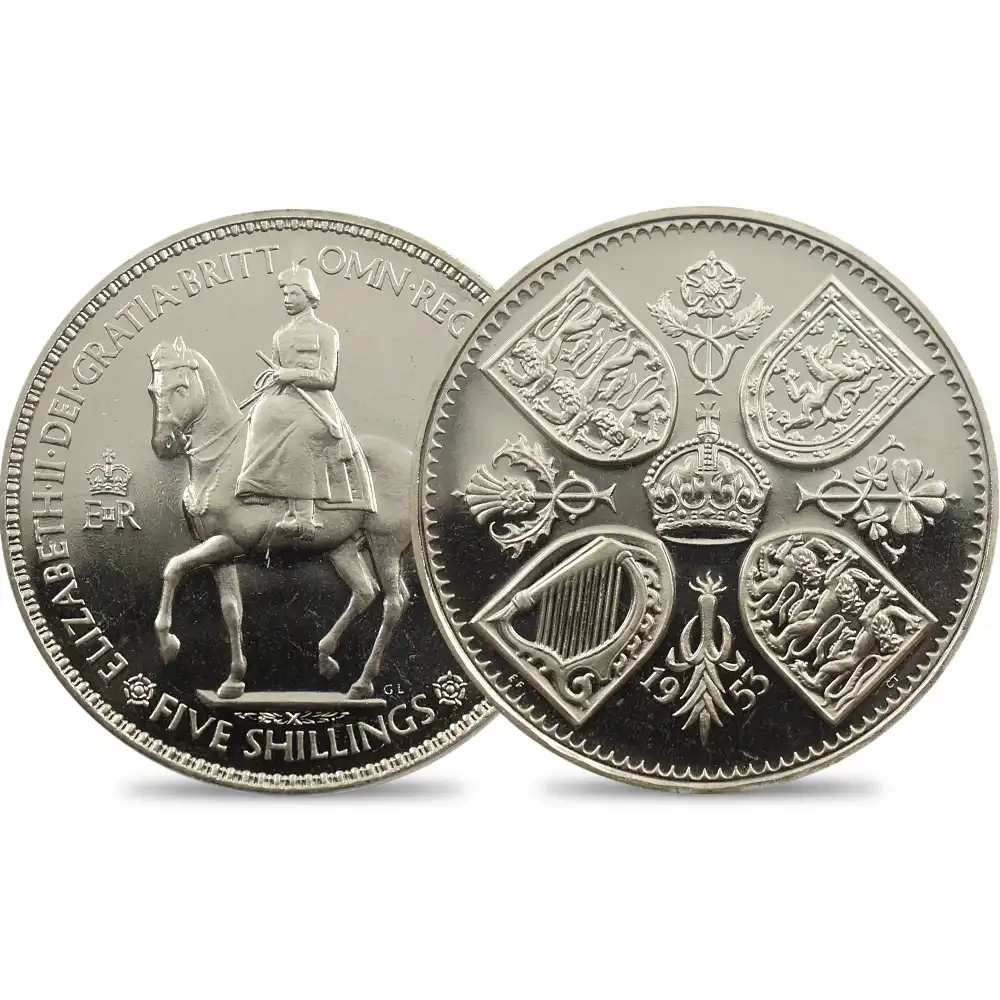 1953 エリザベス2世 エリザベス2世戴冠記念 クラウン白銅貨 S-4136 Frosted V.I.P.  PCGS PR65DCAM【R】