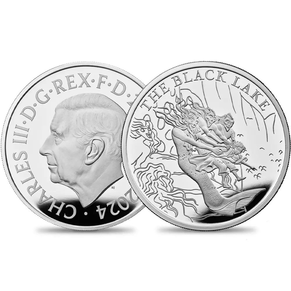 2024 チャールズ3世 ハリー・ポッター 黒い湖 2ポンド1オンスプルーフ銀貨 未鑑定 箱付き【ご予約承り品】