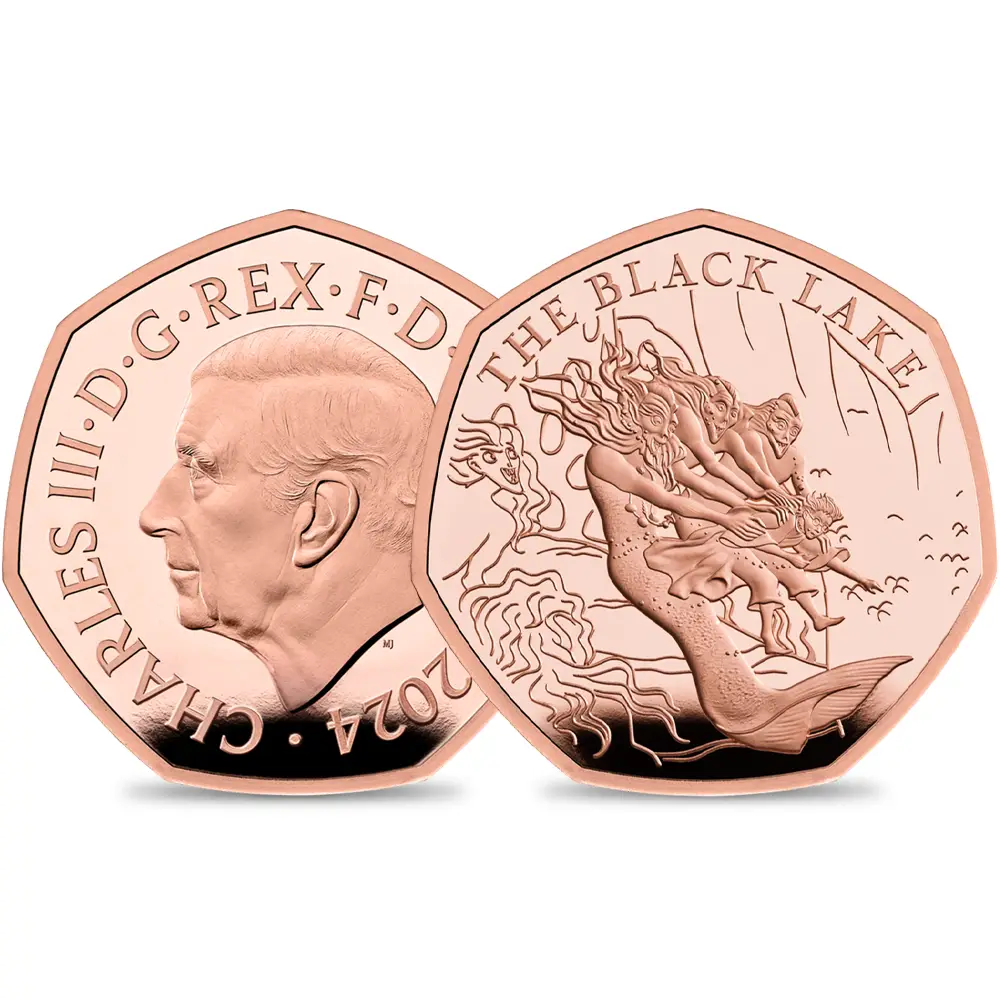 2024 チャールズ3世 ハリー・ポッター 黒い湖 50ペンスプルーフ金貨 未鑑定 箱付き【ご予約承り品】