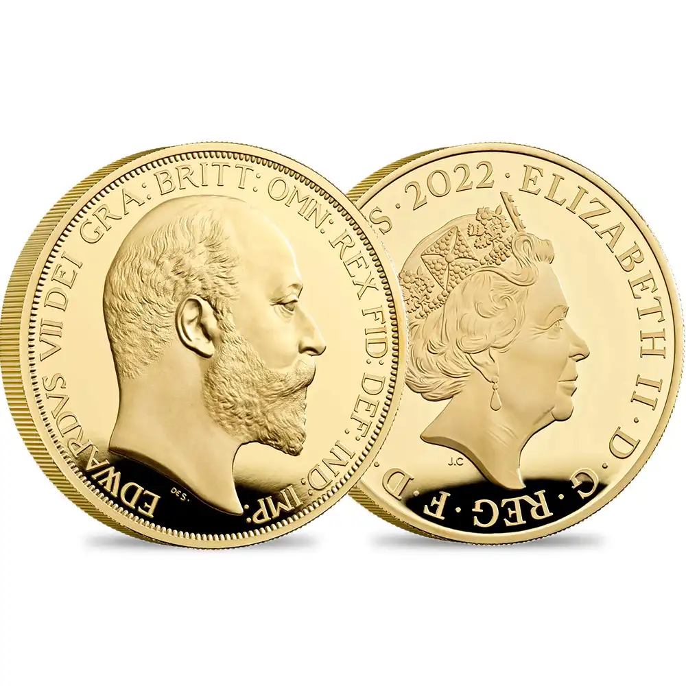 2022 エリザベス2世 英国君主コレクション第4弾 エドワード7世 500ポンド5オンスプルーフ金貨 未鑑定 箱付き 【ご予約承り品】