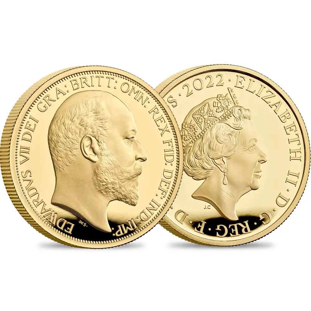 2022 エリザベス2世 英国君主コレクション第4弾 エドワード7世 100ポンド1オンスプルーフ金貨 未鑑定 箱付き 【ご予約承り品】