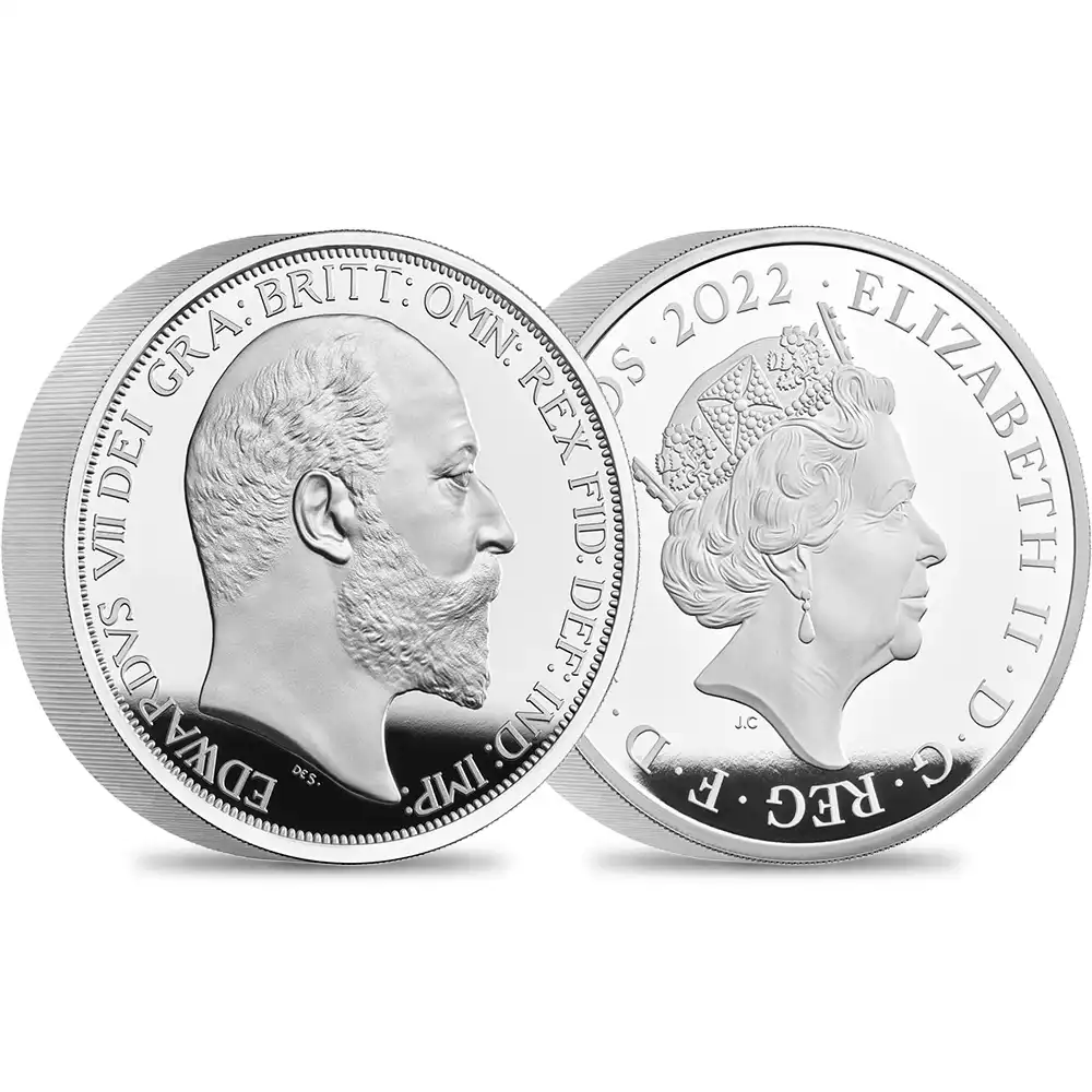 2022 エリザベス2世 英国君主コレクション第4弾 エドワード7世 10ポンド10オンスプルーフ銀貨 未鑑定 箱付き 【ご予約承り品】