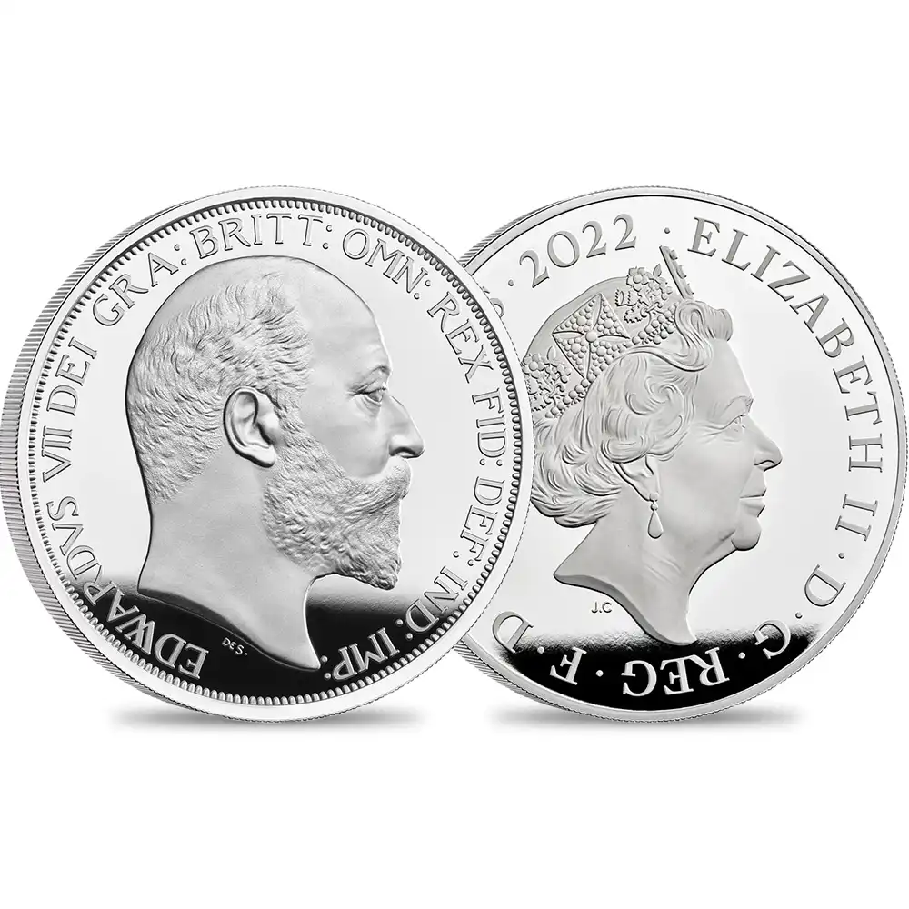 2022 エリザベス2世 英国君主コレクション第4弾 エドワード7世 10ポンド5オンスプルーフ銀貨 未鑑定 箱付き 【ご予約承り品】